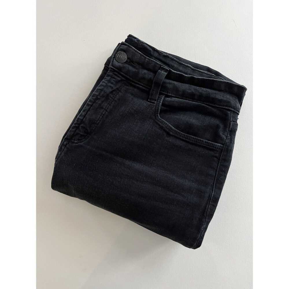 NYDJ Lift & Tuck Barbara Boot Cut Mid Rise Black Denim Jeans Women's Size 8‎